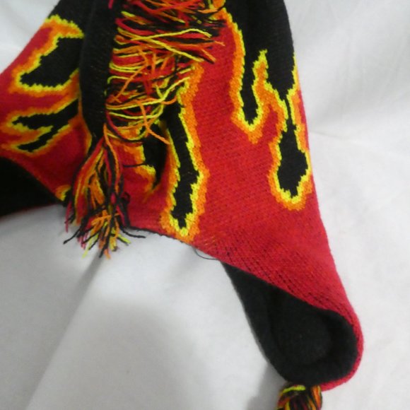 GEORGE | one size | Fun Winter Hat With Flame Design and Mohawk | NWOT - Picture 6 of 11